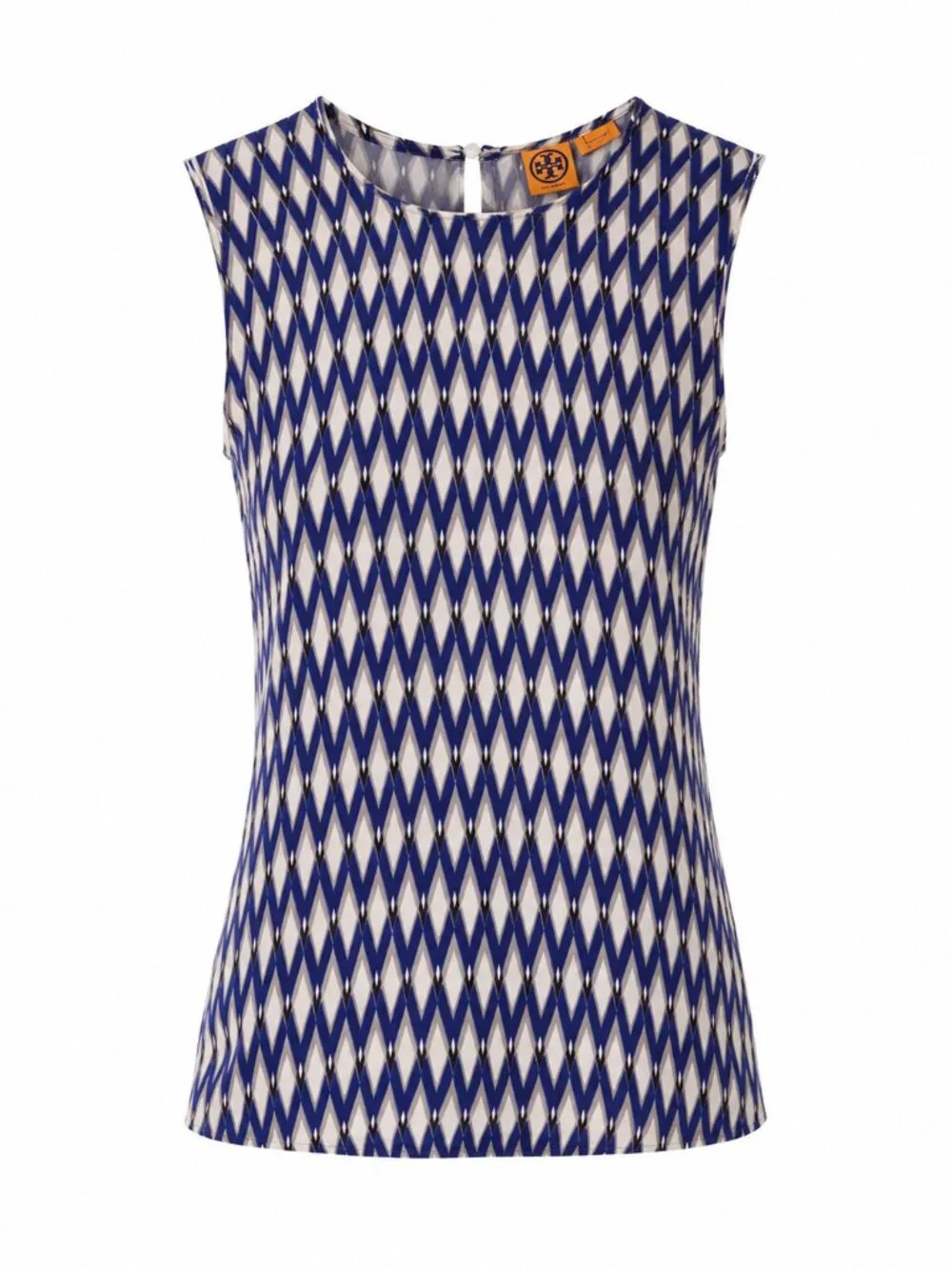 TORY BURCH geometric knitted top